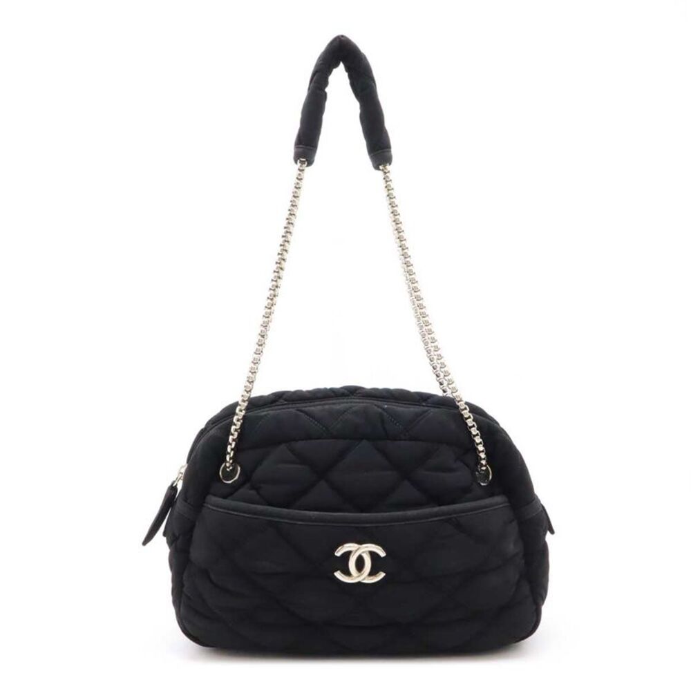 Chanel Bubble Quilt Chain Shoulder Bag Black